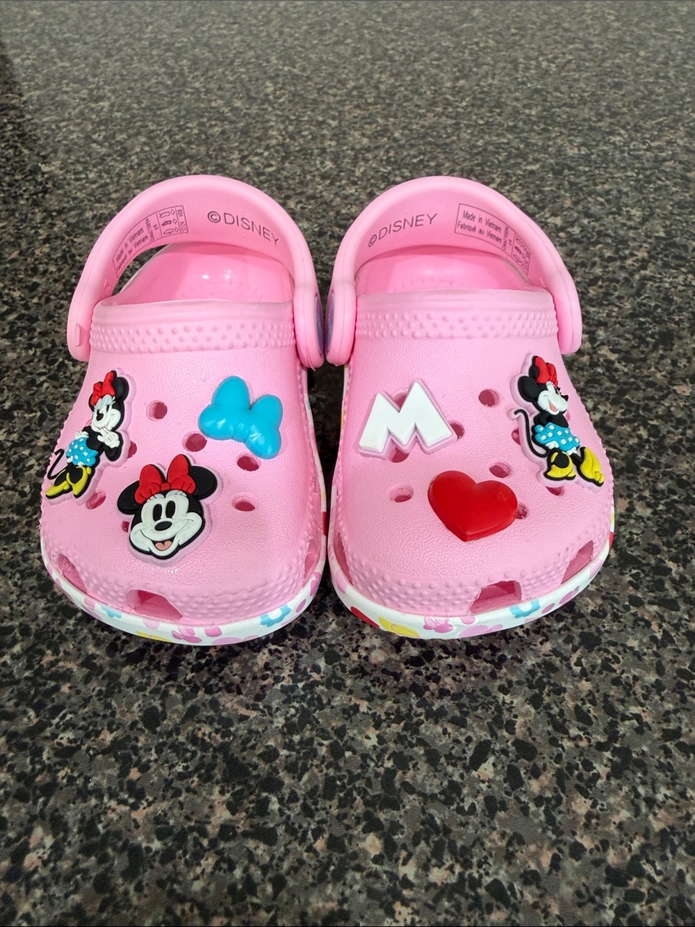 Disney Pink Minnie Mouse Kids Crocs with Charms